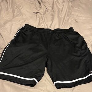 Spalding Men's Black Athletic Shorts with White Trim